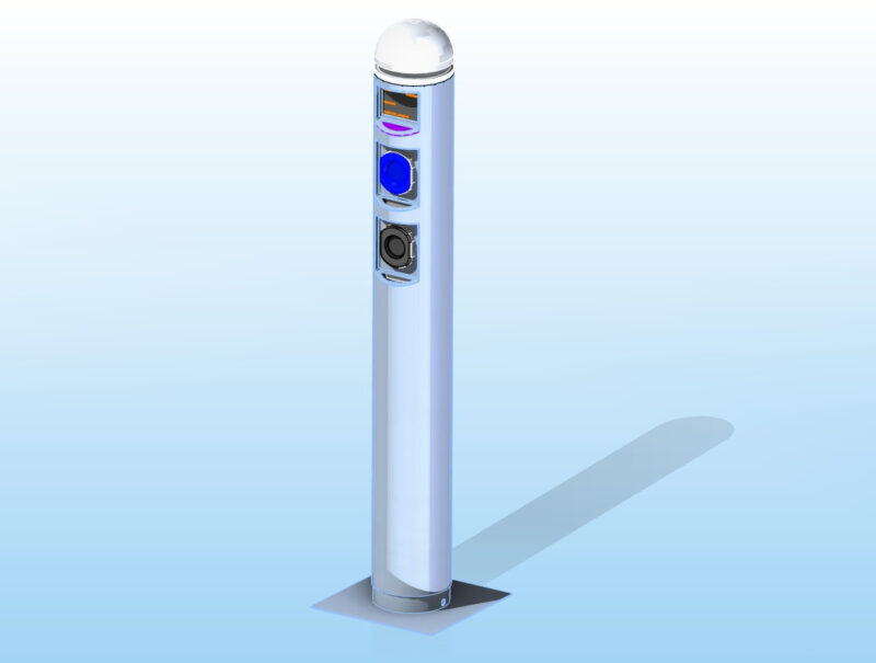 Colonnina di ricarica rapida in Laser Tubo